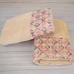 Prima Lace 100% Cotton Hand Towel Set of 2 | Ultra Soft, Highly Absorbent Luxurious Towels - Rangoli