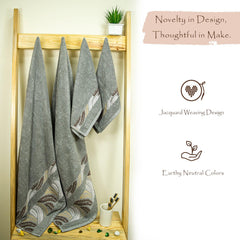 Rangoli Morgan 470 GSM 100% Cotton Towel Set of 4 (2 Bath & 2 Hand )