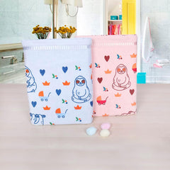 Rangoli 450 GSM Organic Cotton Baby Bath Towel Set of 2 (Monkey Design) | Size (50 x90 Cm) | Extra Soft, Skin Friendly Washcloths for Infants