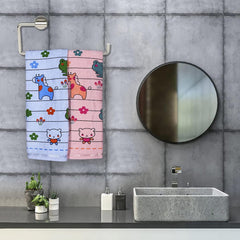 Rangoli 100% Cotton Baby Bath Towel Set of 2 | Extra Soft, Skin Friendly Washcloths for Infants