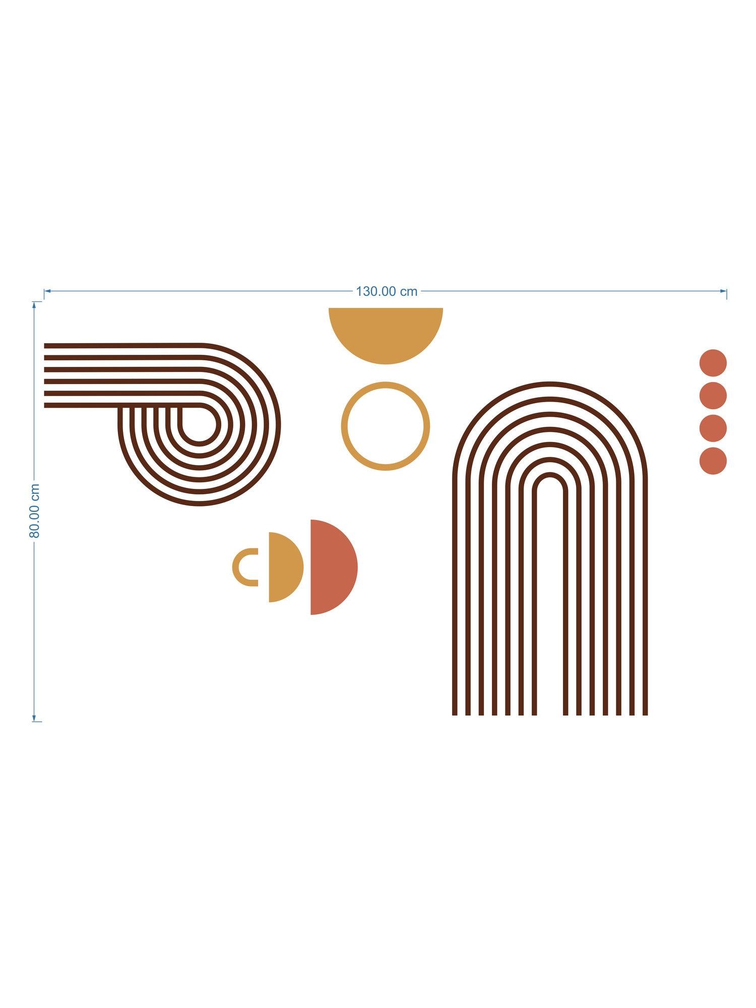 Symmetrical Curves Wall Sticker (80 x 130 cm) - Rangoli