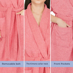 Rangoli Noble Cotton Adult Bathrobe for Women 400 GSM