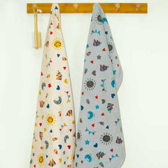 Rangoli Kids Unicorn Printed Cotton Bath Towel | Anti-Bacterial, Ultra Soft Towels for Girls and Boys