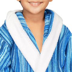 Rangoli Tonal 100% Cotton  Hooded Kids Bathrobe 400 GSM for Gils and Boys