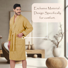 Rangoli Sunshine 500 GSM Cotton Bathrobe For Men