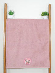 Prima Dream 100% Cotton Bath Towel Set of 2 (Applique Embroidery), 450 GSM