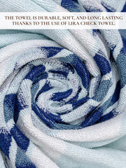 Rangoli Lira Check 100% Cotton Bath Towel set of 1, 450 GSM (147L X 72W)