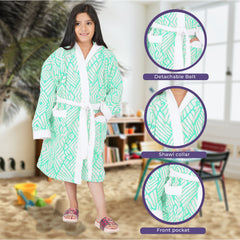 Rangoli Kids Jacquard Cotton Bathrobes for Girls and Boys , 400GSM