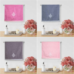 Royal Bamboo 500 GSM Hand Towels Set of 4, Multicolor | 100% Bamboo, Ultra Soft, Highly Absorbent Eco-Friendly Towels