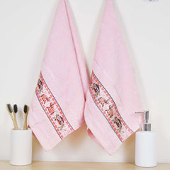 Royal Designed Rajvanshi 440 GSM Cotton Set of 2 Hand Towels - Rangoli