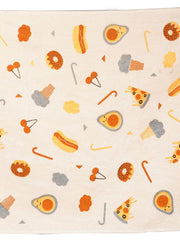 Rangoli 100% Cotton Kids Bath Towel (Pizza Design) | Size: 60 x 120 cm | Skin-Friendly, Ultra-Soft Towel for Girls and Boys