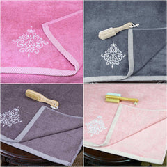 Royal Bamboo 500 GSM Hand Towels Set of 4, Multicolor | 100% Bamboo, Ultra Soft, Highly Absorbent Eco-Friendly Towels