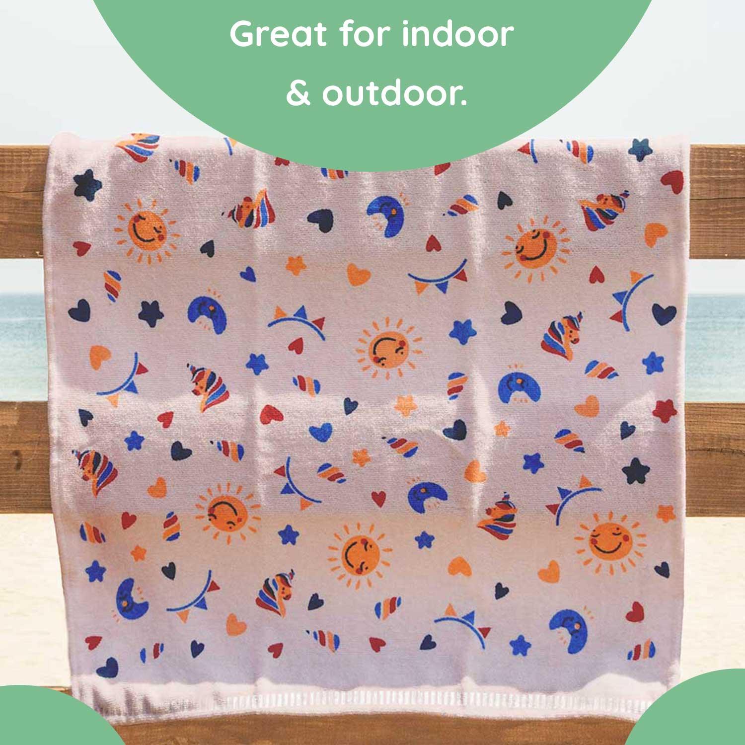 Rangoli Kids Unicorn Printed Cotton Bath Towel | Anti-Bacterial, Ultra Soft Towels for Girls and Boys - Rangoli