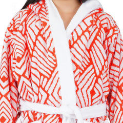 Rangoli Kids Jacquard Cotton Bathrobes for Girls and Boys , 400GSM