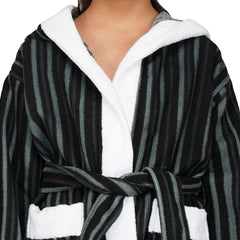 Rangoli Tonal 100% Cotton  Hooded Kids Bathrobe 400 GSM for Gils and Boys