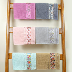 Rangoli Victoria 100% Cotton Hand Towel Set of 6 | Ultra Soft, Super Absorbent Luxurious Towels