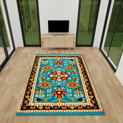 Rangoli Indian Contemporary Design Anti Skid Carpet - Rangoli