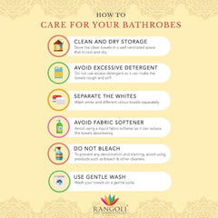 Rangoli Tonal 100% Cotton  Hooded Kids Bathrobe 400 GSM for Gils and Boys