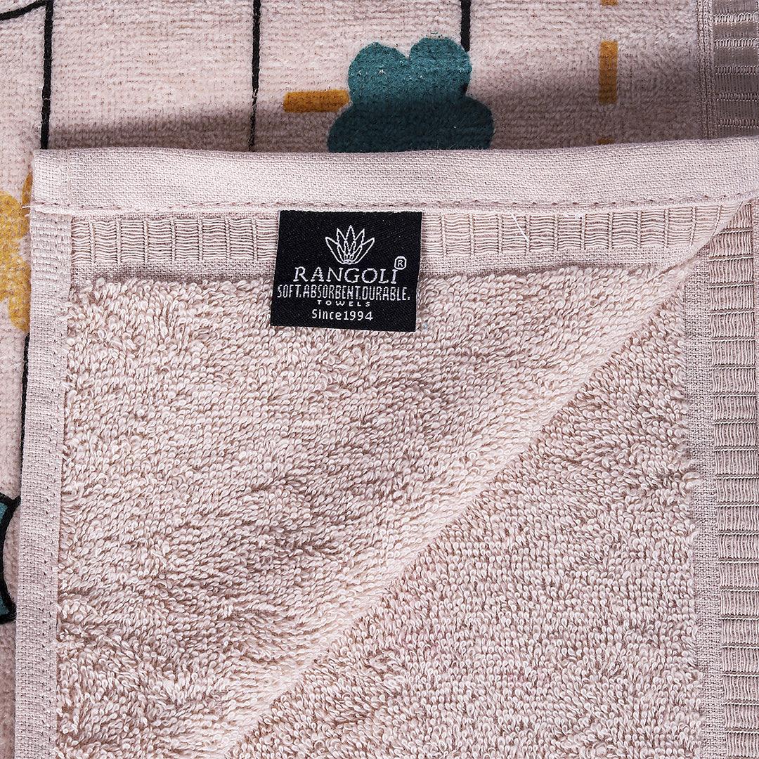 Rangoli 100% Cotton Baby Bath Towel (50x90 cm) | Extra Soft, Skin Friendly Washcloths for Infants - Rangoli