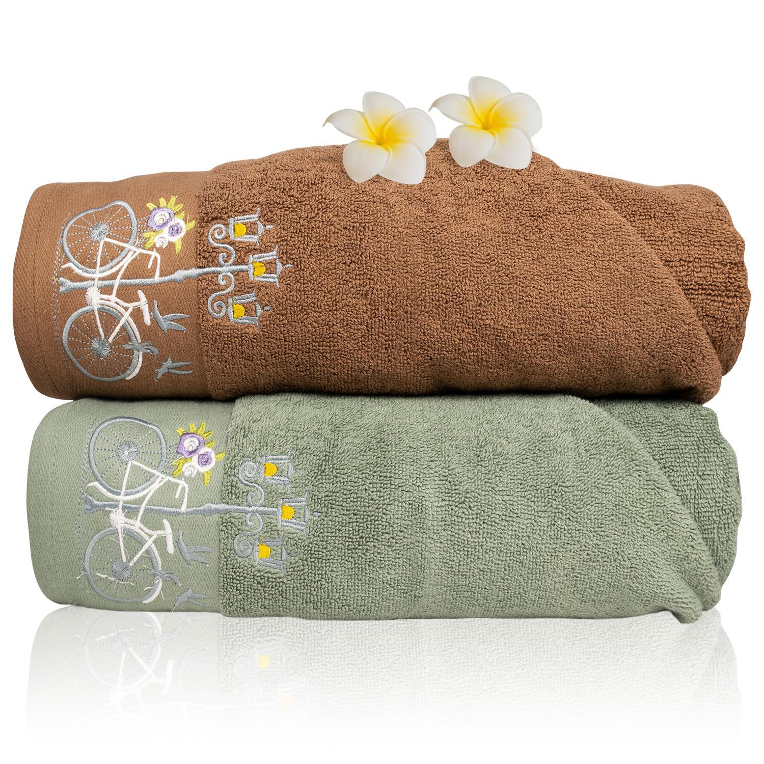 540 GSM Martin Bath Towel Set Of 2 | Ultra Soft & Highly Absorbent Towels - Rangoli