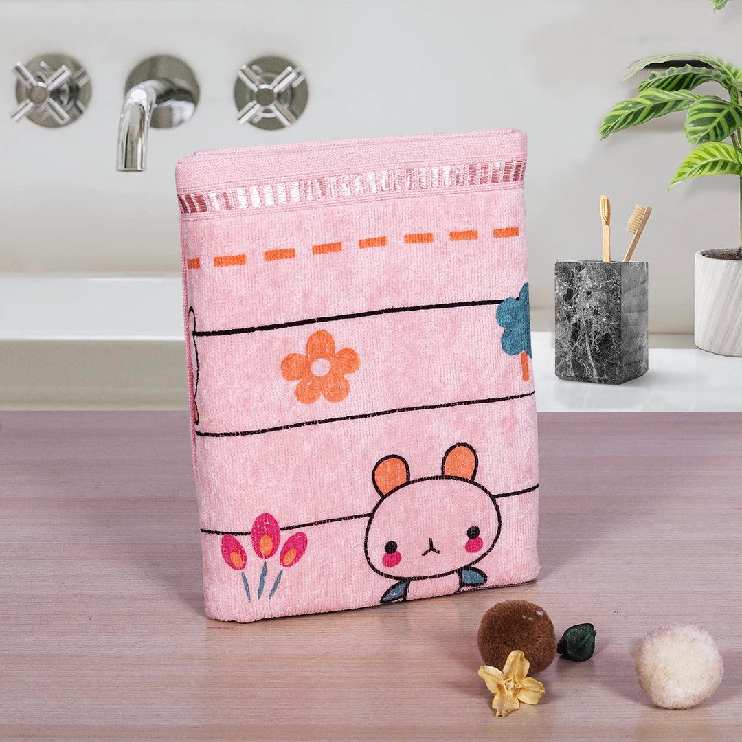 Rangoli 100% Cotton Baby Bath Towel (50x90 cm) | Extra Soft, Skin Friendly Washcloths for Infants - Rangoli