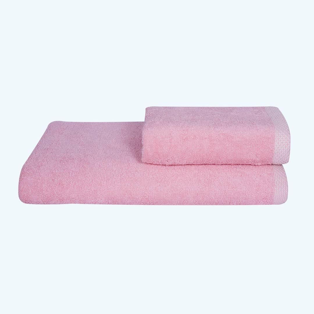600 GSM Bamboo Towels Set Of 2 - Pink