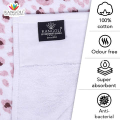 Snow Leopard 100% Cotton Hand Towel Set of 2, 500 GSM - Features