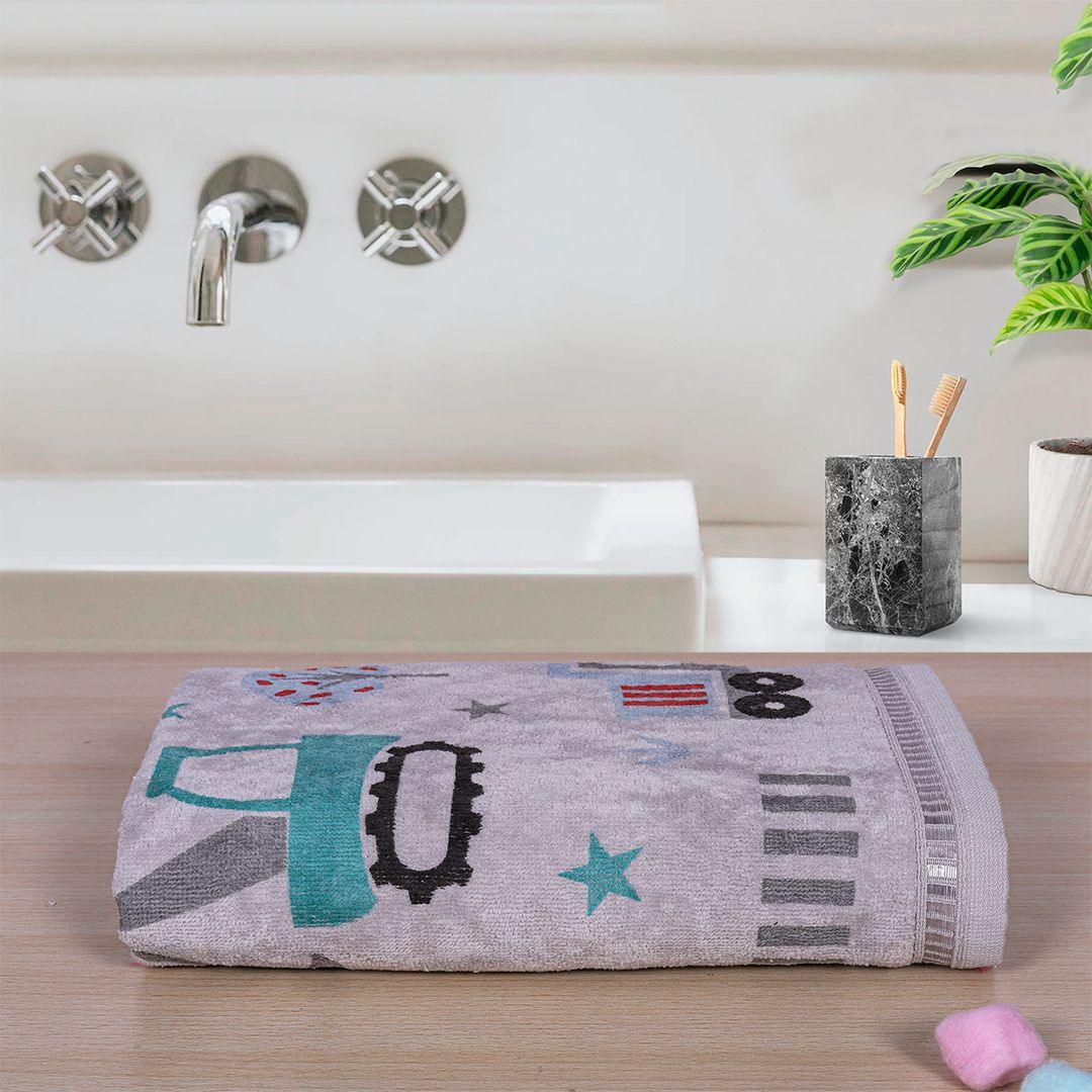 Kids Cotton Towel - Light grey