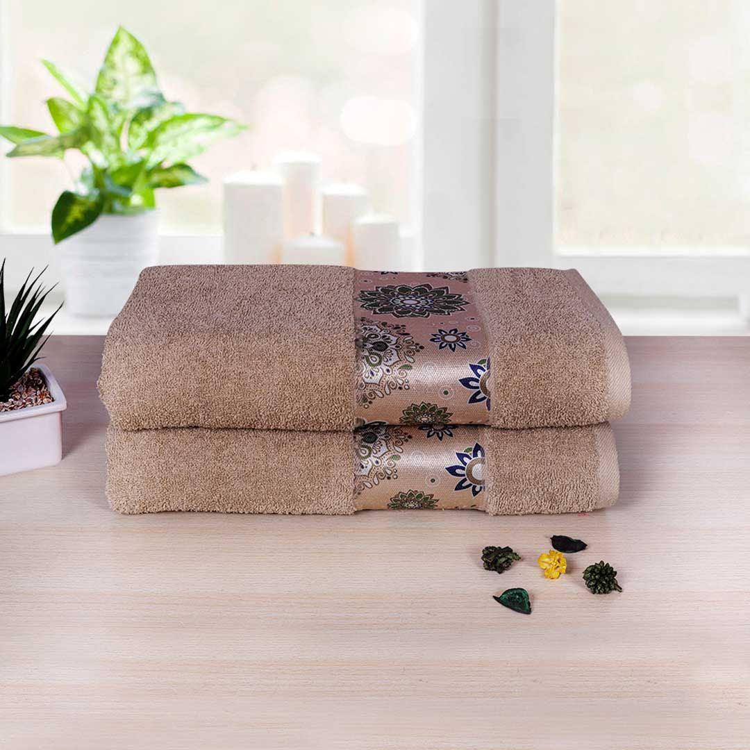 Century 450 GSM Bath Towel Set of 2 - Beige