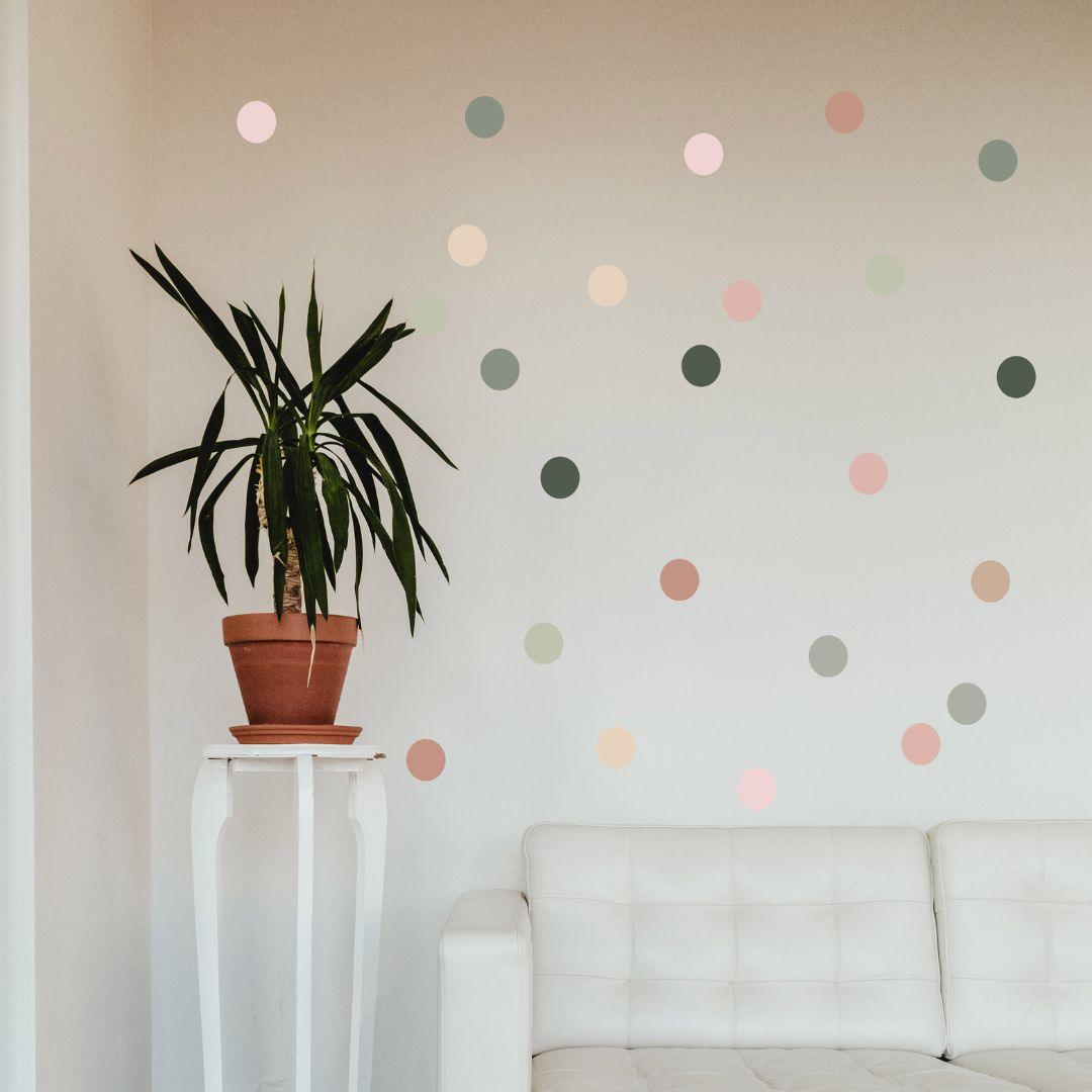 Polka Dots Wall Sticker (PVC Vinyl, 7cm (diameter) x 70 pieces, Self-adhesive) - Rangoli
