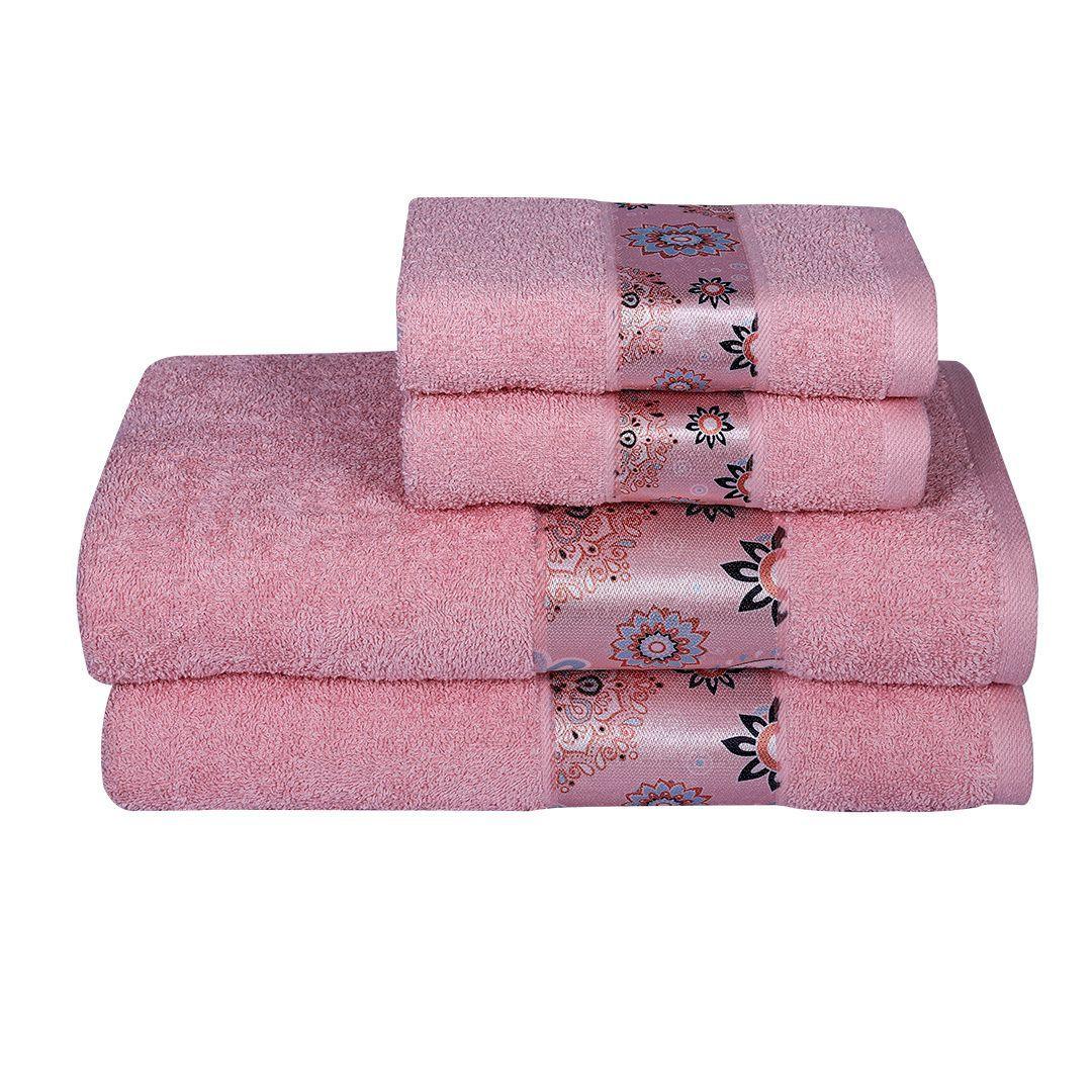 Century 450 GSM Cotton Towel Set of 4 - Peach