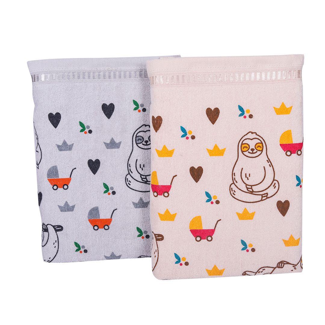 450 GSM Natural Cotton Baby Bath Towel Set of 2 (50x90 Cm)