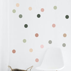 Polka Dots Wall Sticker (PVC Vinyl, 7cm (diameter) x 70 pieces, Self-adhesive) - Rangoli