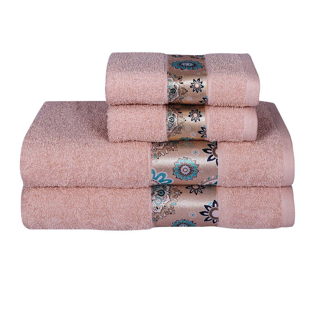 Century 450 GSM Cotton Towel Set of 4 - Light Beige