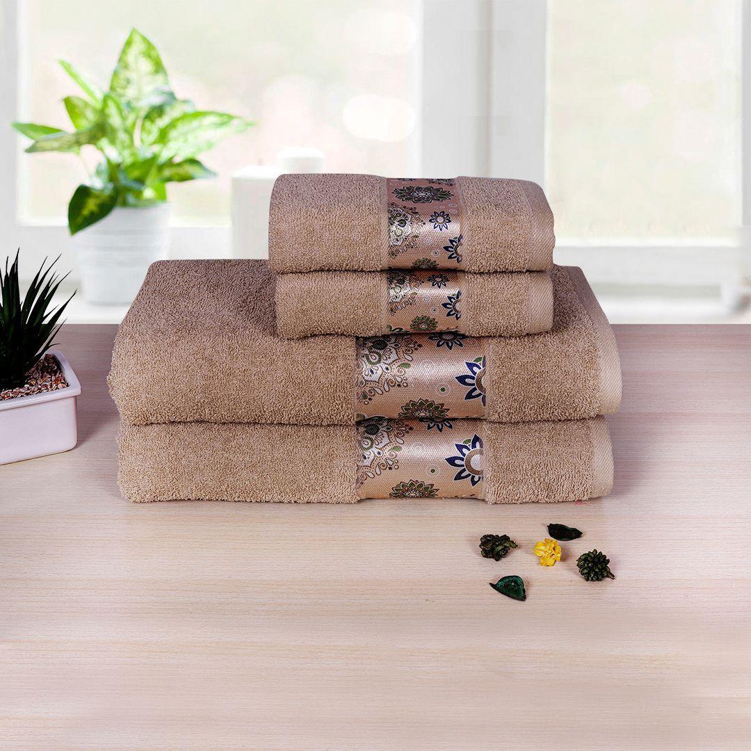 Century 450 GSM Cotton Towel Set of 4 - Beige