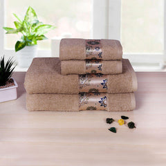Century 450 GSM Cotton Towel Set of 4 - Beige
