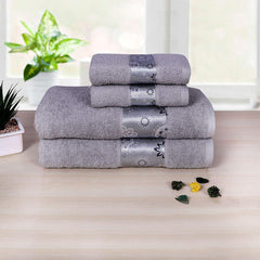 Century 450 GSM Cotton Towel Set of 4 - Grey