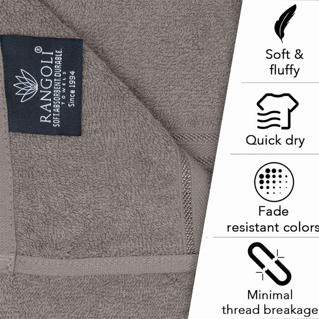 Super Comfy 100% Cotton Hand Towels, Ash