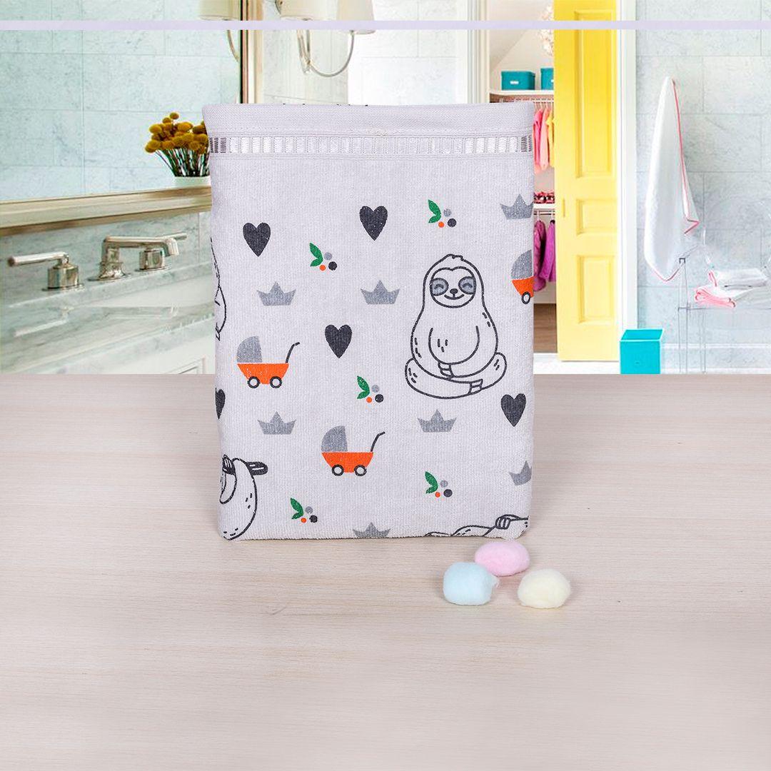 450 GSM Natural Cotton Baby Bath Towel (50x90 Cm) - Grey