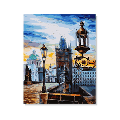Old City Well Canvas Painting