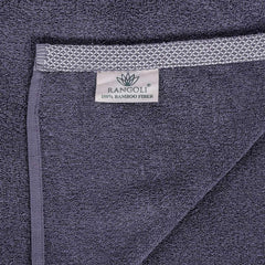 500 GSM Bamboo Hand Towel Set Of 2 - Dark Grey | Ultra Soft & Highly Absorbent Towels - Rangoli