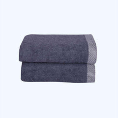 500 GSM Bamboo Hand Towel Set Of 2 - Dark Grey | Ultra Soft & Highly Absorbent Towels - Rangoli