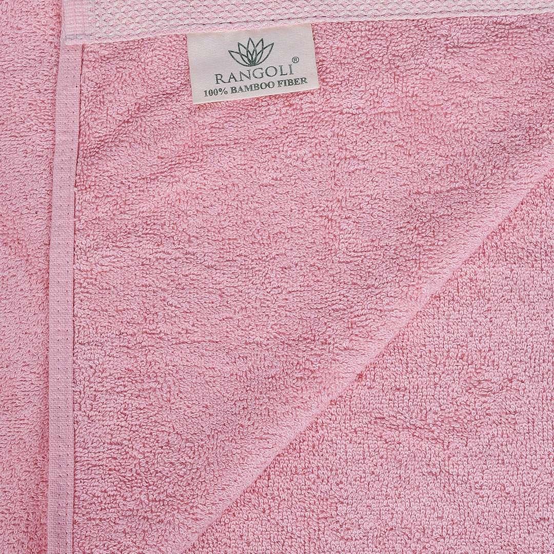 500 GSM Bamboo Hand Towel Set Of 2 - Peach | Ultra Soft & Highly Absorbent Towels - Rangoli