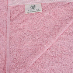 500 GSM Bamboo Hand Towel Set Of 2 - Peach | Ultra Soft & Highly Absorbent Towels - Rangoli