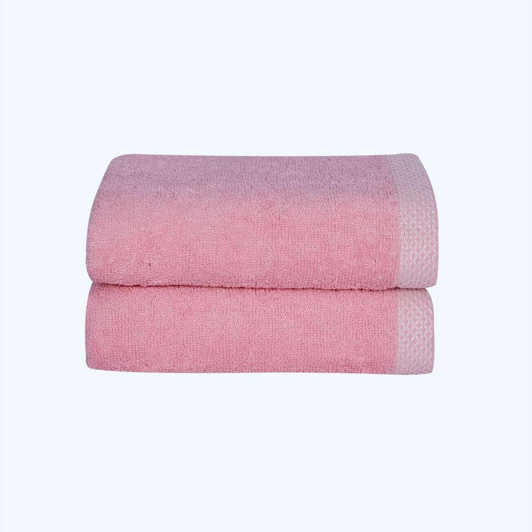 500 GSM Bamboo Hand Towel Set Of 2 - Peach | Ultra Soft & Highly Absorbent Towels - Rangoli