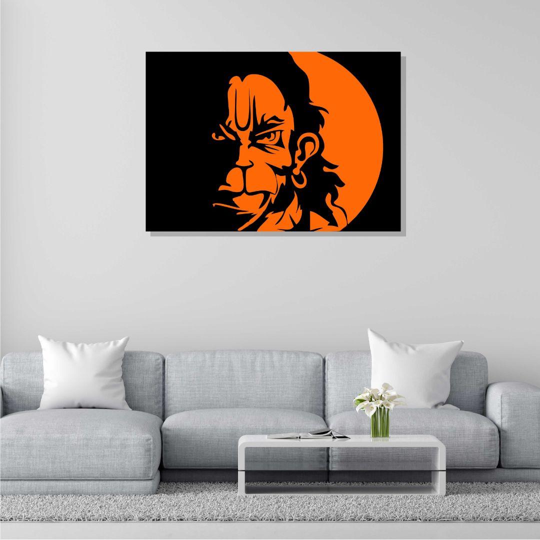 Lord Hanuman Canvas Well Canvas Painting For Living Room